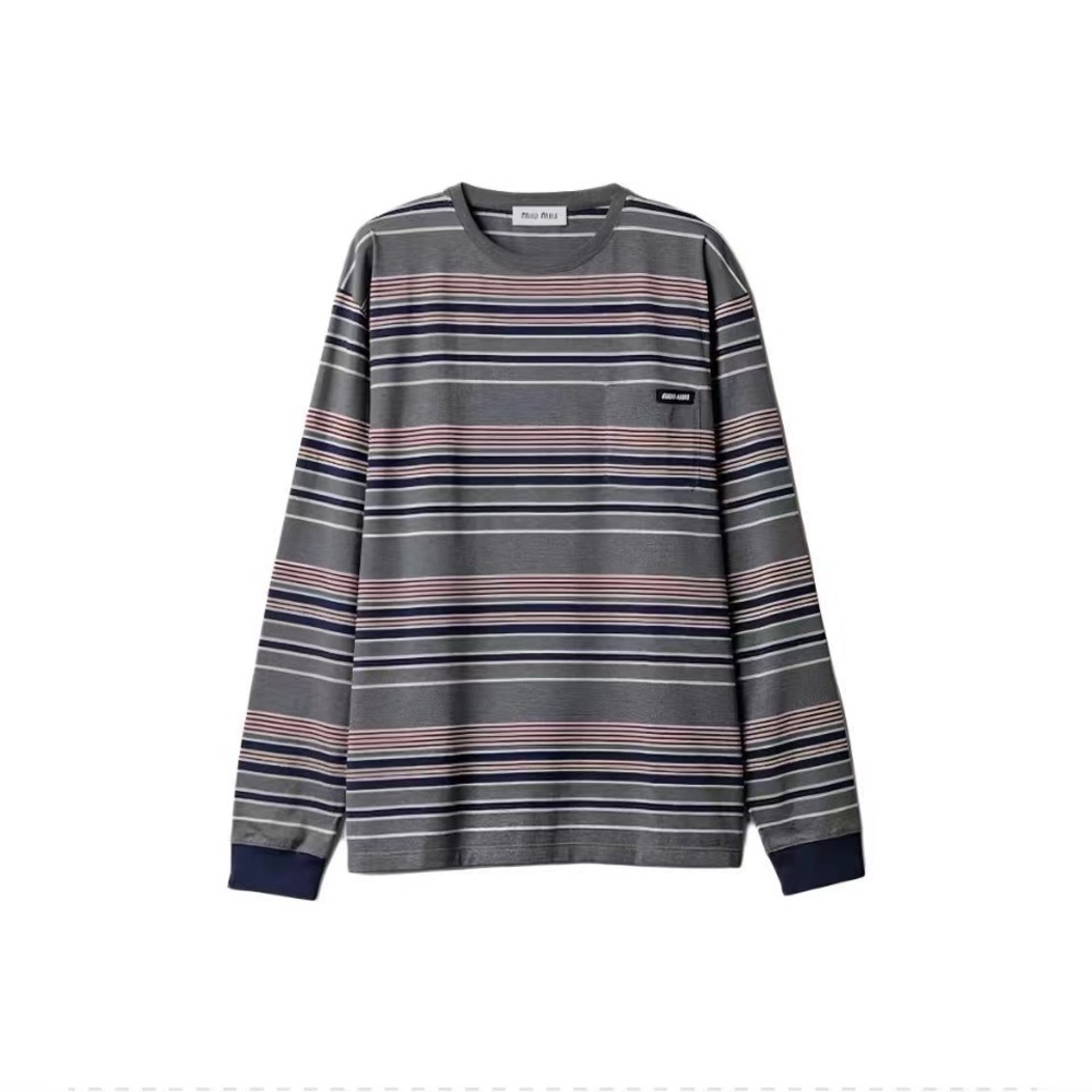 Miu Miu Striped jersey T-shirt - Picture 4 of 7